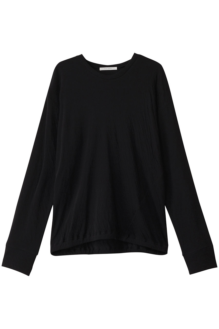 PLAIN PEOPLE シワダブルガーゼ長袖プルオーバー (ブラック, F) プレインピープル ELLE SHOP PLAIN PEOPLE シワダブルガーゼ長袖プルオーバー (ブラック, F) プレインピープル ELLE SHOP