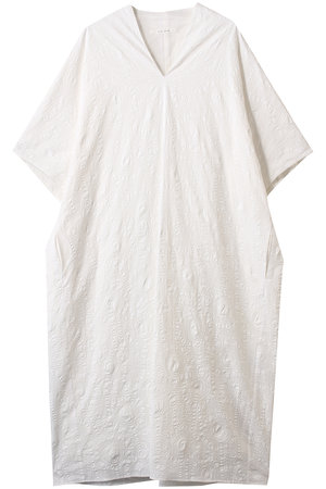 プレインピープル/PLAIN PEOPLEの塩縮プリントVネックワンピース(110500/110503)