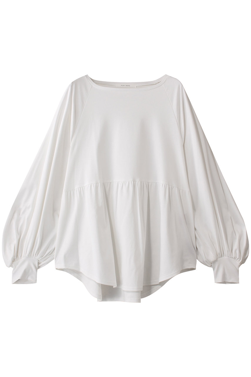 PLAIN PEOPLE ローズペトールスムース長袖プルオーバー (ホワイト, F) プレインピープル ELLE SHOP PLAIN PEOPLE ローズペトールスムース長袖プルオーバー (ホワイト, F) プレインピープル ELLE SHOP