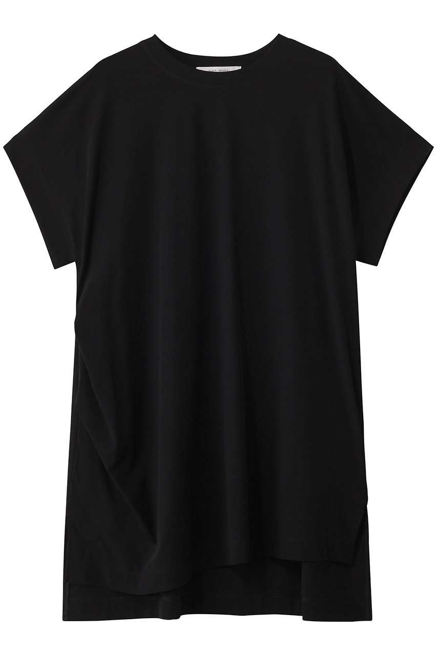 PLAIN PEOPLE ハイツイストフライスチュニック丈トップス (ブラック, F) プレインピープル ELLE SHOP PLAIN PEOPLE ハイツイストフライスチュニック丈トップス (ブラック, F) プレインピープル ELLE SHOP