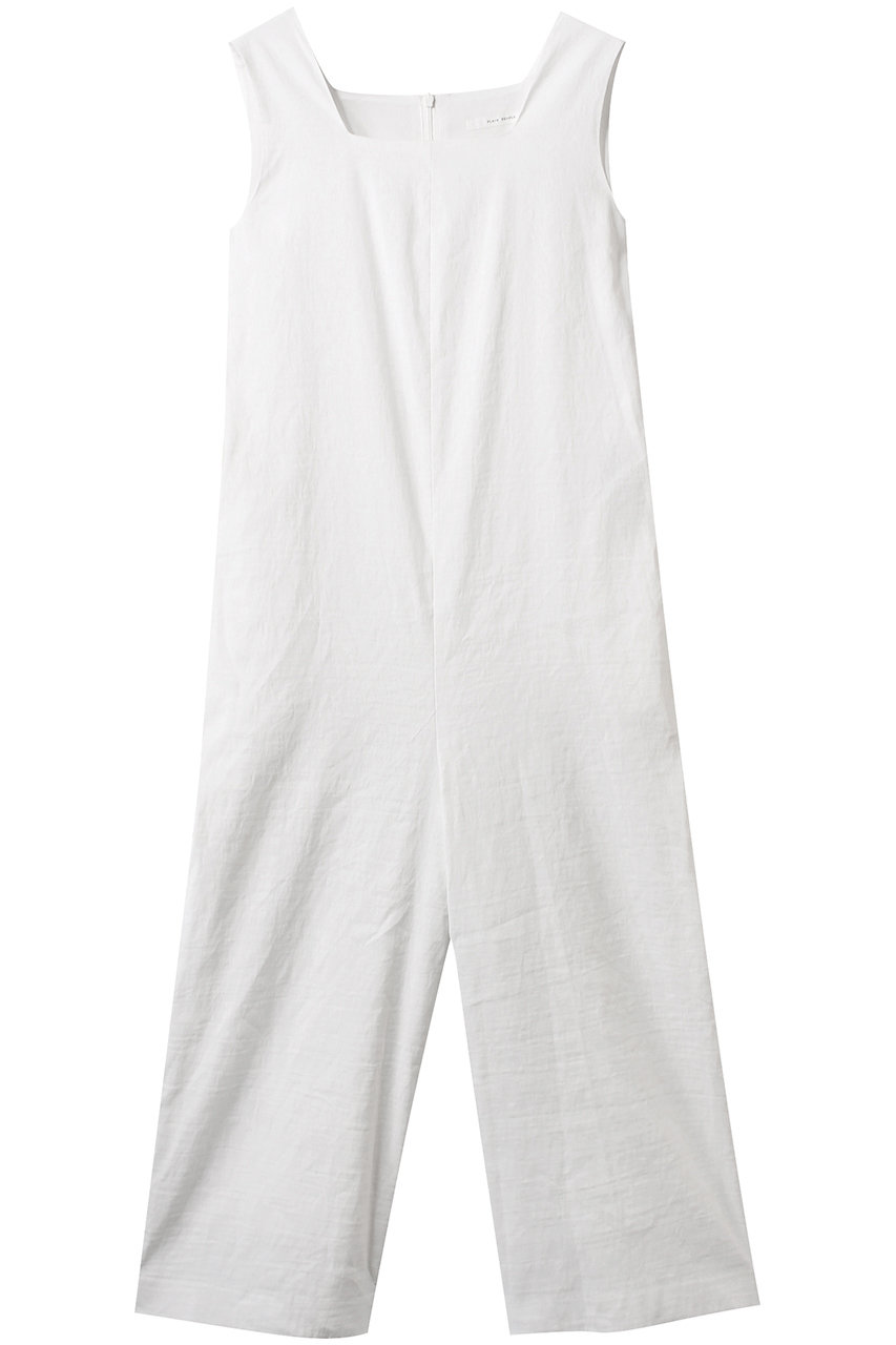 PLAIN PEOPLE ウォータープルーフリネンオールインワン (ホワイト, 3) プレインピープル ELLE SHOP PLAIN PEOPLE ウォータープルーフリネンオールインワン (ホワイト, 3) プレインピープル ELLE SHOP