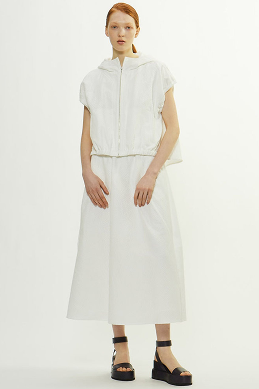 PLAIN PEOPLE ドットエンボスジャガードバレルスカート (ホワイト, 3) プレインピープル ELLE SHOP PLAIN PEOPLE ドットエンボスジャガードバレルスカート (ホワイト, 3) プレインピープル ELLE SHOP