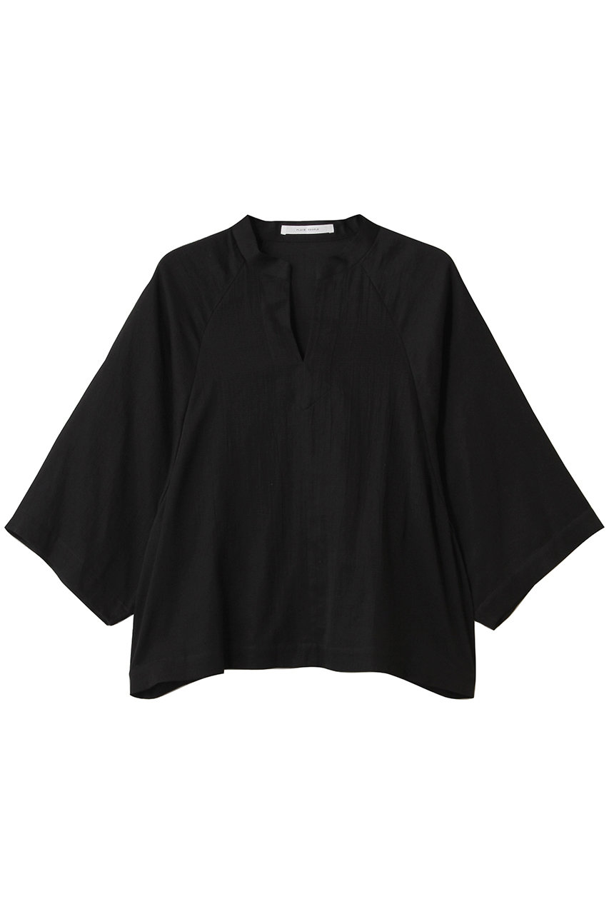 PLAIN PEOPLE ドビーサテンプルオーバー (ブラック, F) プレインピープル ELLE SHOP PLAIN PEOPLE ドビーサテンプルオーバー (ブラック, F) プレインピープル ELLE SHOP
