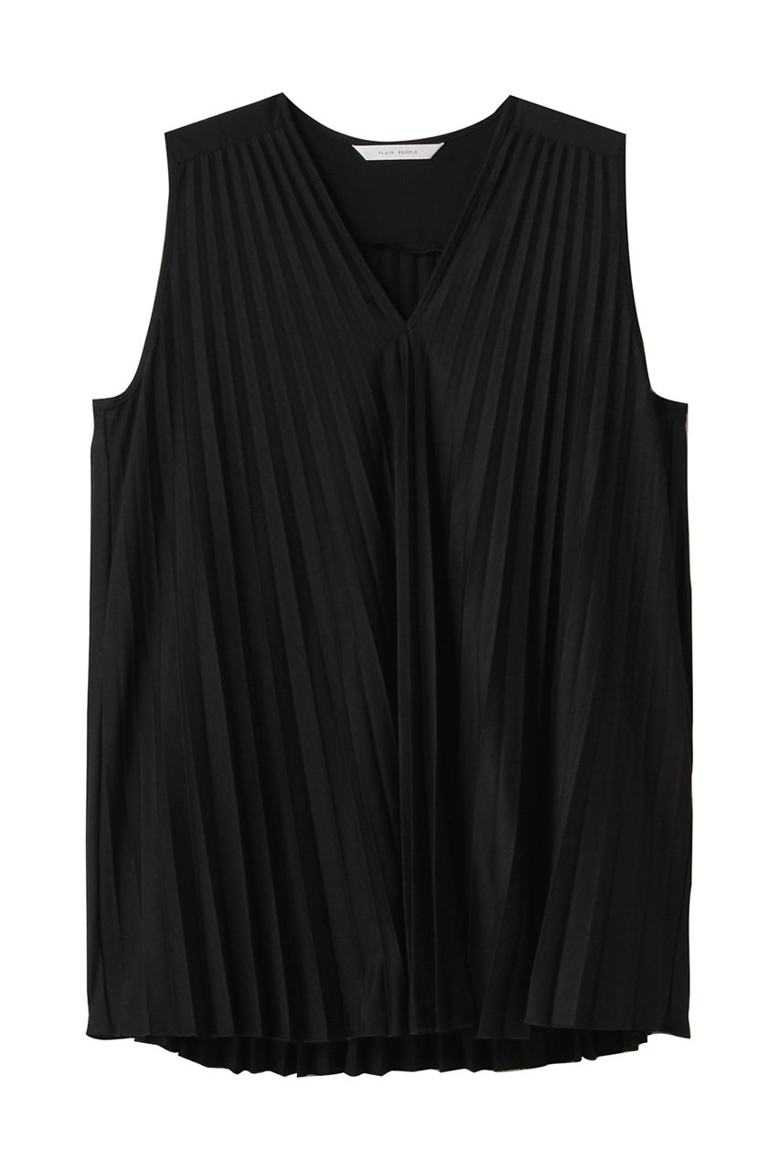 PLAIN PEOPLE コンパクトプレーンジャージアコーディオンプリーツトップス (ブラック, F) プレインピープル ELLE SHOP PLAIN PEOPLE コンパクトプレーンジャージアコーディオンプリーツトップス (ブラック, F) プレインピープル ELLE SHOP
