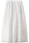 レーザーカット刺繍スカート プレインピープル/PLAIN PEOPLE ホワイト