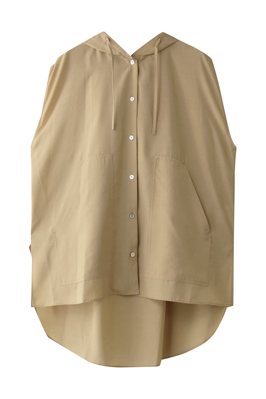 PLAIN PEOPLE ブライトローン撥水フーディブラウス (ベージュ, F) プレインピープル ELLE SHOP PLAIN PEOPLE ブライトローン撥水フーディブラウス (ベージュ, F) プレインピープル ELLE SHOP