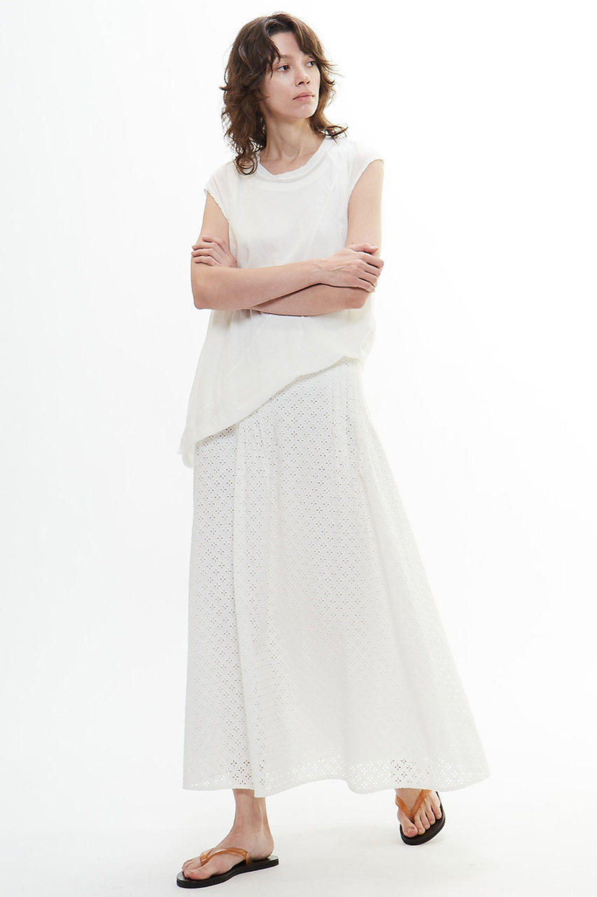 PLAIN PEOPLE レースフレアースカート (ホワイト, 3) プレインピープル ELLE SHOP PLAIN PEOPLE レースフレアースカート (ホワイト, 3) プレインピープル ELLE SHOP