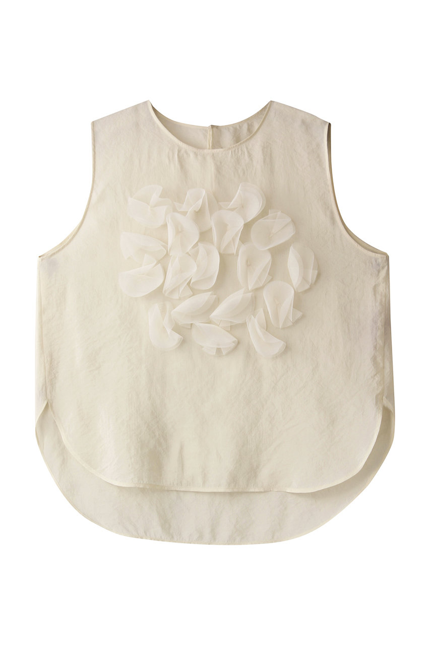 PLAIN PEOPLE シルキーオーガンジーモチーフブラウス (オフホワイト, F) プレインピープル ELLE SHOP PLAIN PEOPLE シルキーオーガンジーモチーフブラウス (オフホワイト, F) プレインピープル ELLE SHOP
