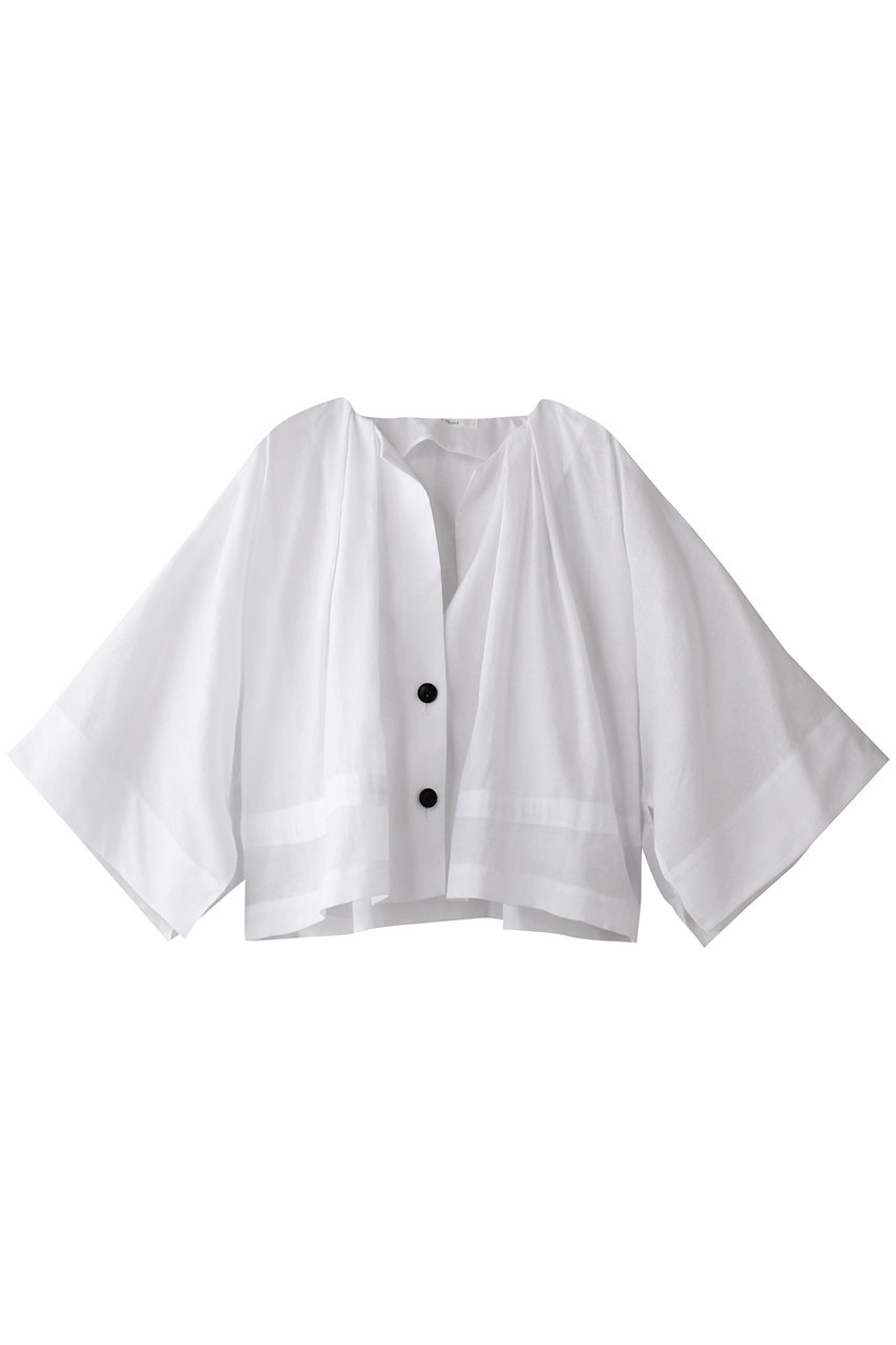 PLAIN PEOPLE ラミーリヨセルタック&ギャザージャケット (ホワイト, F) プレインピープル ELLE SHOP PLAIN PEOPLE ラミーリヨセルタック&ギャザージャケット (ホワイト, F) プレインピープル ELLE SHOP