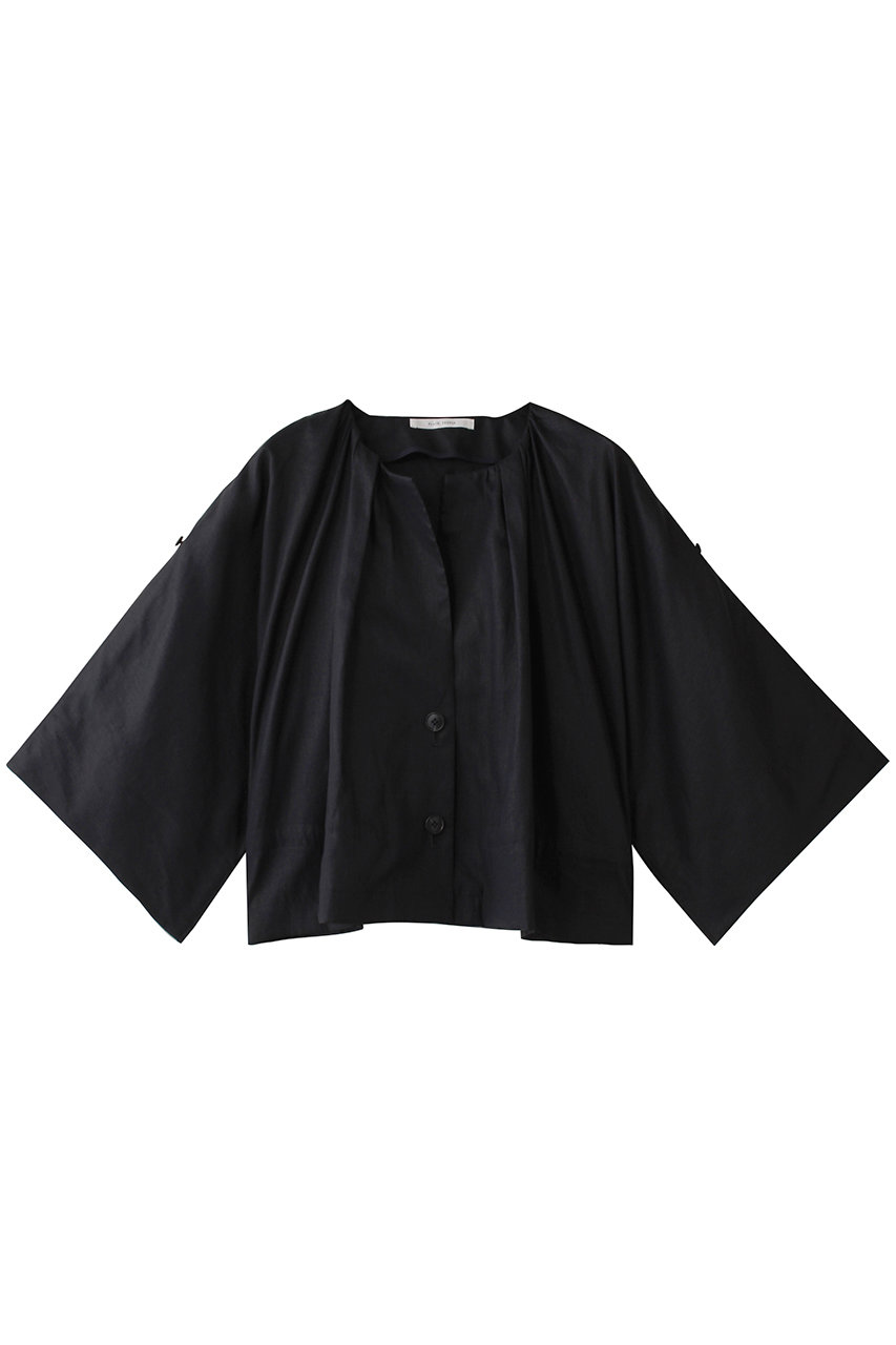 PLAIN PEOPLE ラミーリヨセルタック&ギャザージャケット (ネイビー, F) プレインピープル ELLE SHOP PLAIN PEOPLE ラミーリヨセルタック&ギャザージャケット (ネイビー, F) プレインピープル ELLE SHOP