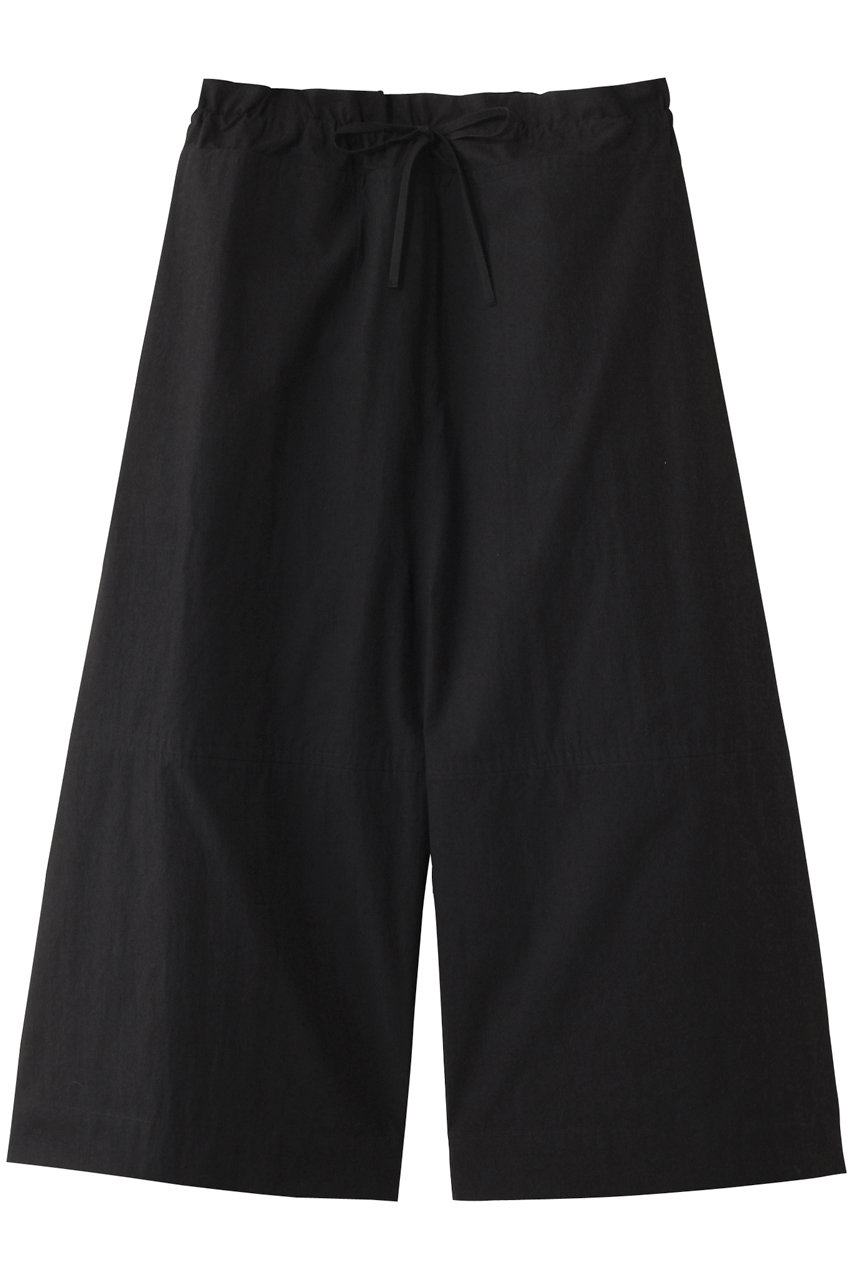 PLAIN PEOPLE ボイルドコットンスーパーワイドシルエットクロップドパンツ (ブラック, F) プレインピープル ELLE SHOP PLAIN PEOPLE ボイルドコットンスーパーワイドシルエットクロップドパンツ (ブラック, F) プレインピープル ELLE SHOP