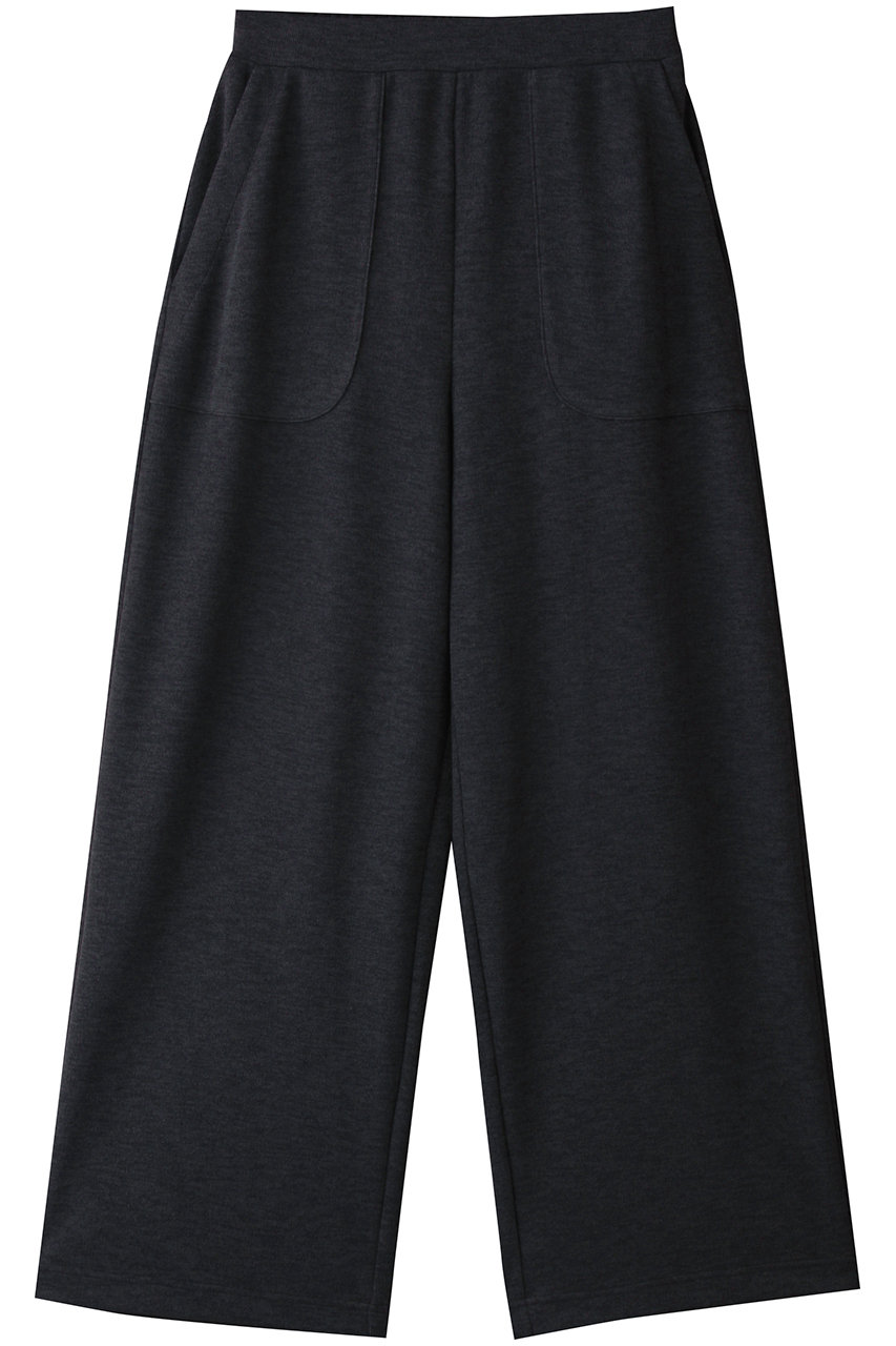 PLAIN PEOPLE パイルジャージワイドストレートパンツ (ネイビー, 3) プレインピープル ELLE SHOP PLAIN PEOPLE パイルジャージワイドストレートパンツ (ネイビー, 3) プレインピープル ELLE SHOP