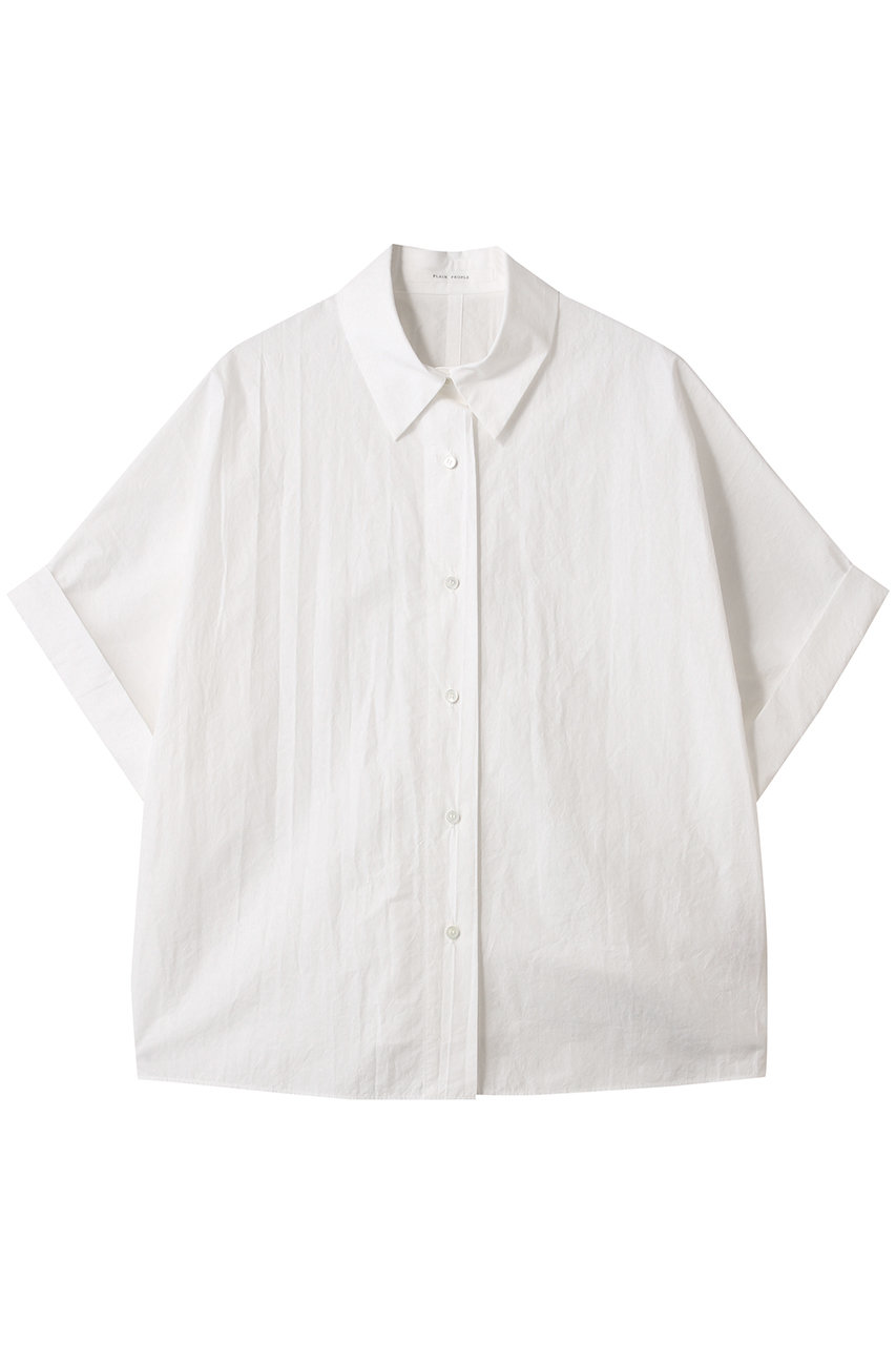 PLAIN PEOPLE ボイルドコットンドロップショルダーシャツ (オフホワイト, F) プレインピープル ELLE SHOP PLAIN PEOPLE ボイルドコットンドロップショルダーシャツ (オフホワイト, F) プレインピープル ELLE SHOP