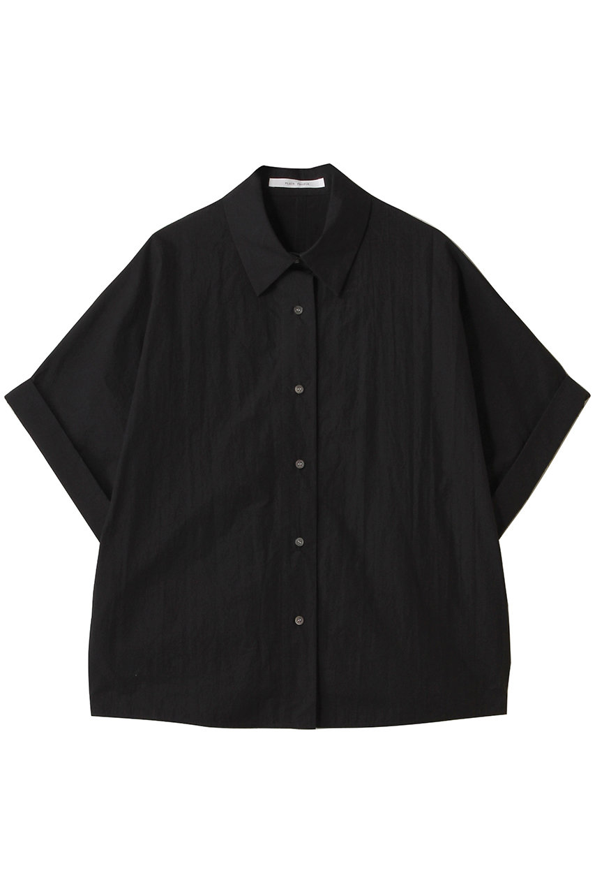 PLAIN PEOPLE ボイルドコットンドロップショルダーシャツ (ブラック, F) プレインピープル ELLE SHOP PLAIN PEOPLE ボイルドコットンドロップショルダーシャツ (ブラック, F) プレインピープル ELLE SHOP