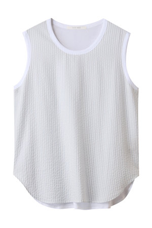 プレインピープル/PLAIN PEOPLEの超強撚天竺ストライプドッキングブラウス(110100/110102)