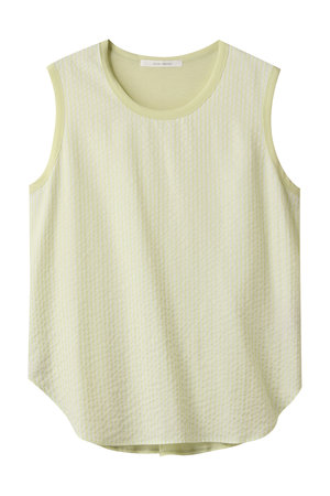 プレインピープル/PLAIN PEOPLEの超強撚天竺ストライプドッキングブラウス(110100/110102)