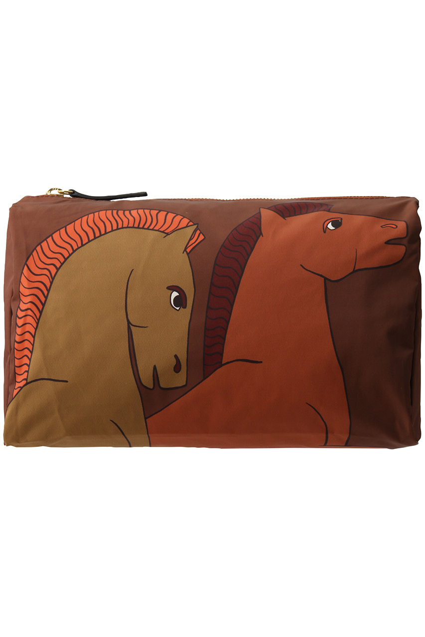 PLAIN PEOPLE 【INOUI EDITIONS】ポーチ (オレンジマルチ, F) プレインピープル ELLE SHOP