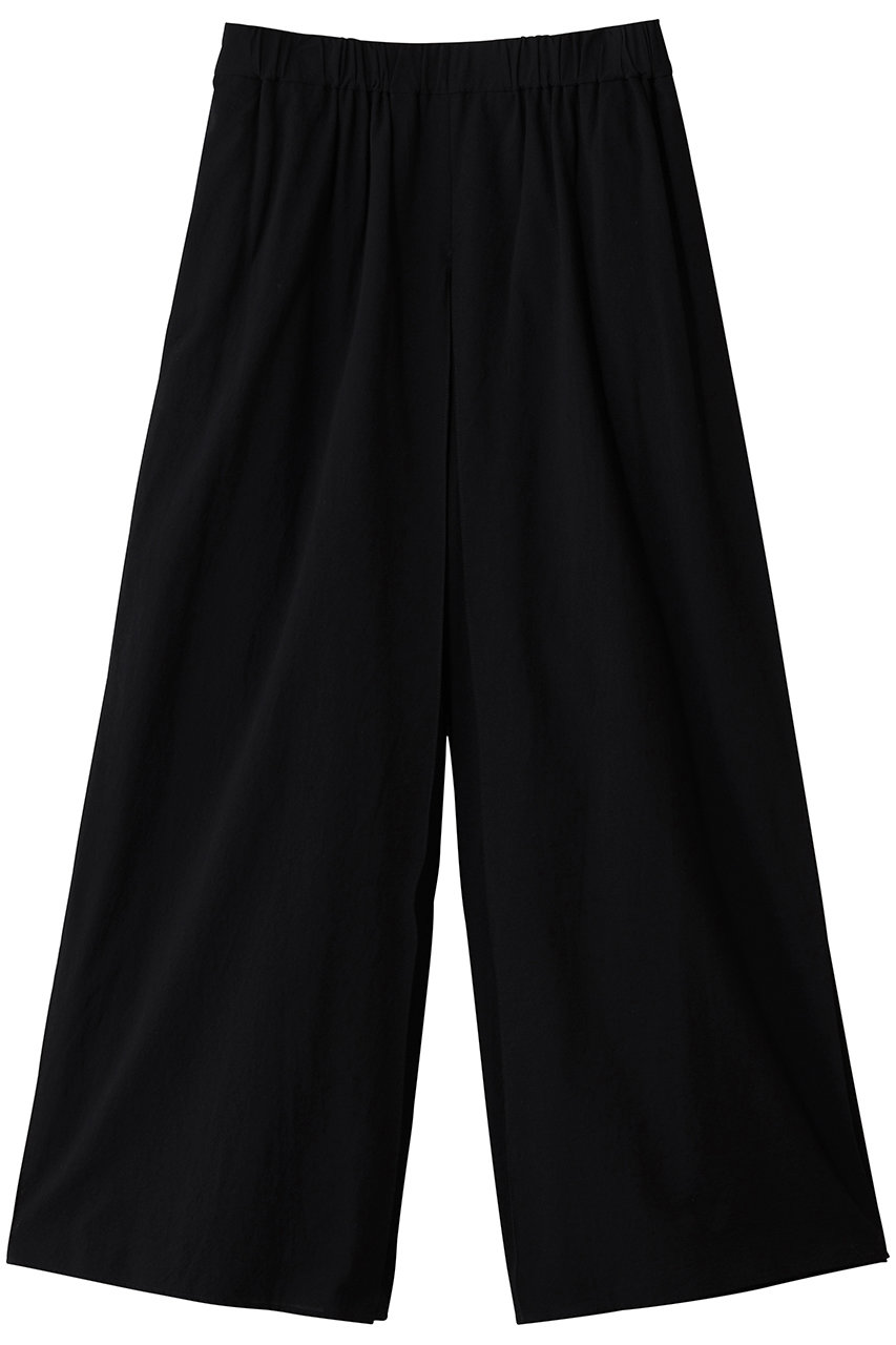 プレインピープル/PLAIN PEOPLEのコットンボイルガーゼタンブラーボックスプリーツパンツ(ブラック/A1553FP 335)