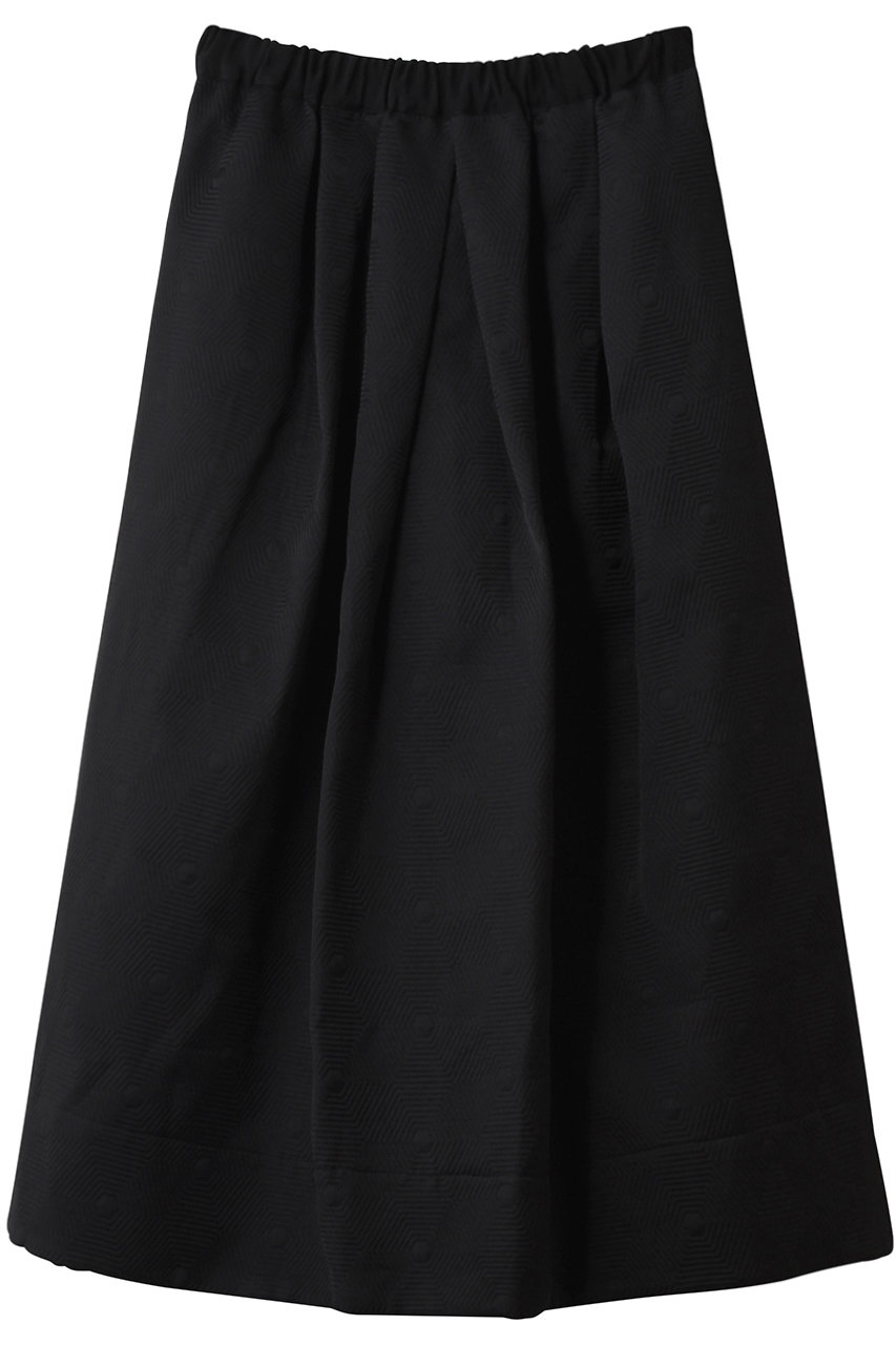 PLAIN PEOPLE ジオメトリックJQタックスカート (ブラック, 2) プレインピープル ELLE SHOP