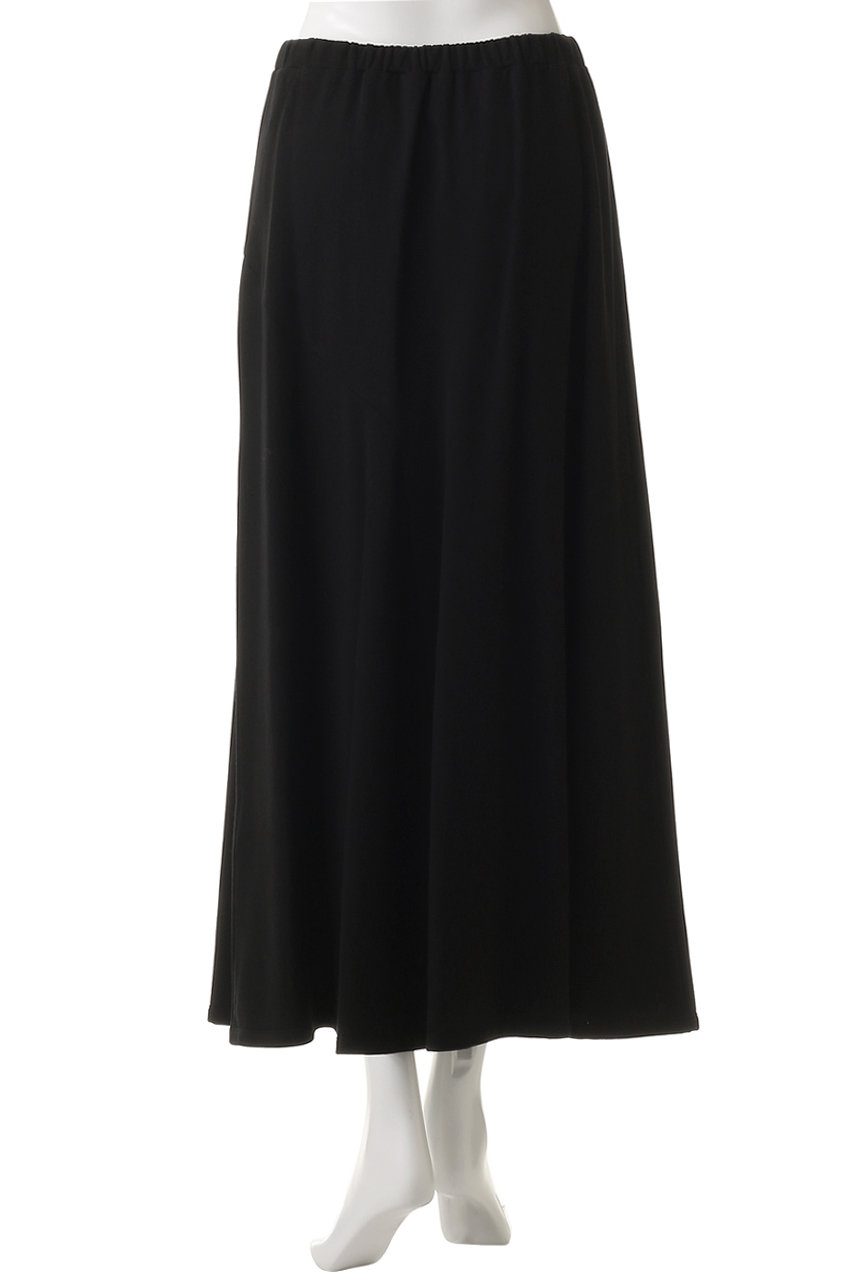 PLAIN PEOPLE(プレインピープル)｜ミニ裏毛ドレープスカート/ブラック