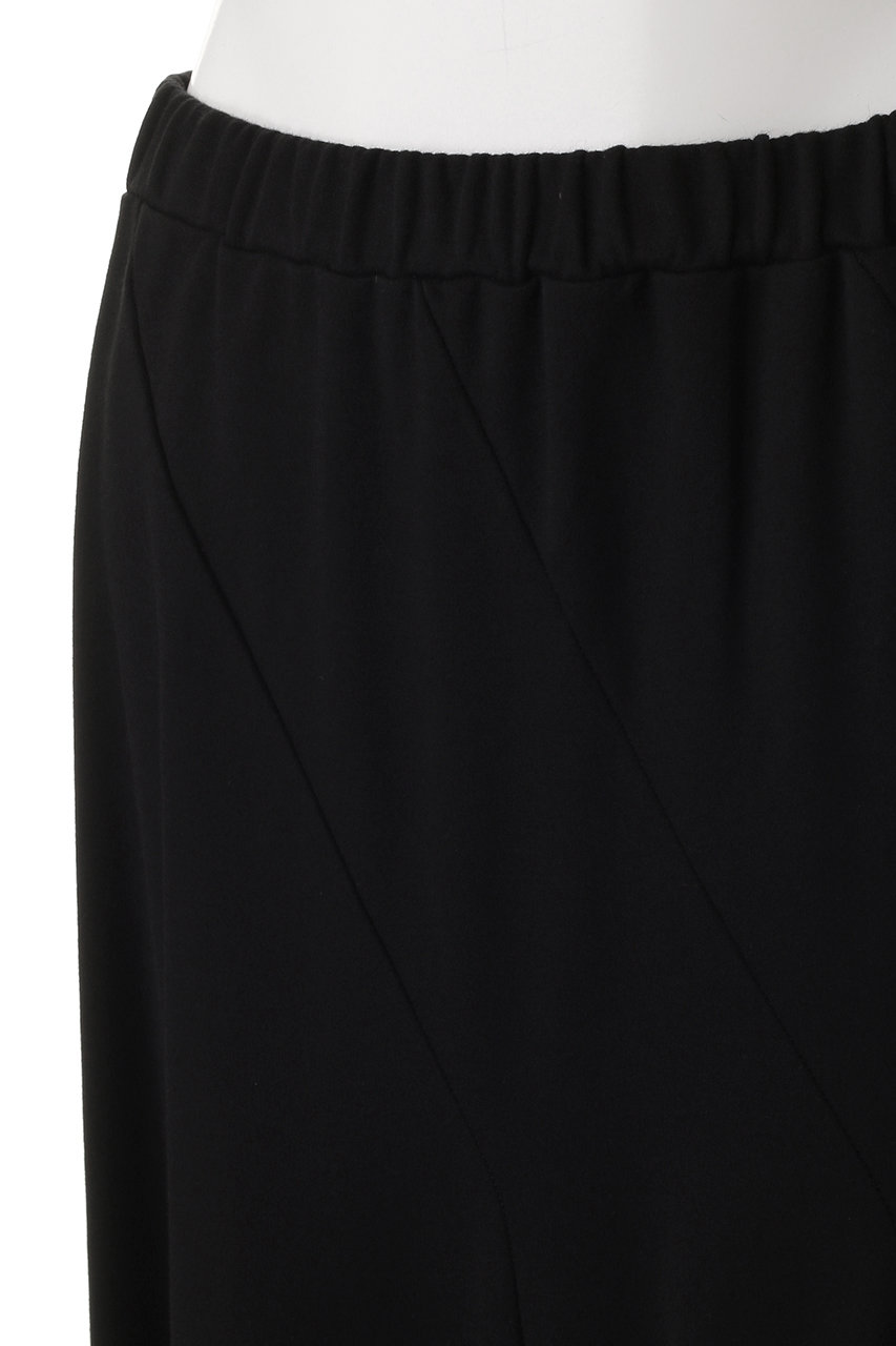 PLAIN PEOPLE(プレインピープル)｜ミニ裏毛ドレープスカート/ブラック