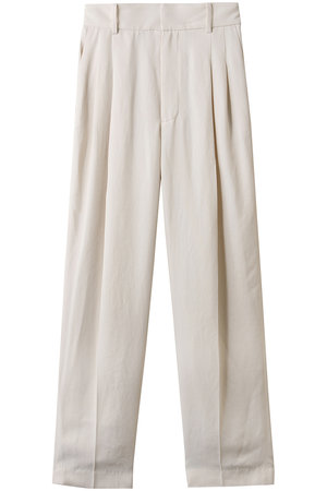 プレインピープル/PLAIN PEOPLEのアセテートギャバジンタックテーパードパンツ(110600/110601)