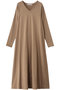 ミニ裏毛長袖ワンピース プレインピープル/PLAIN PEOPLE ベージュ