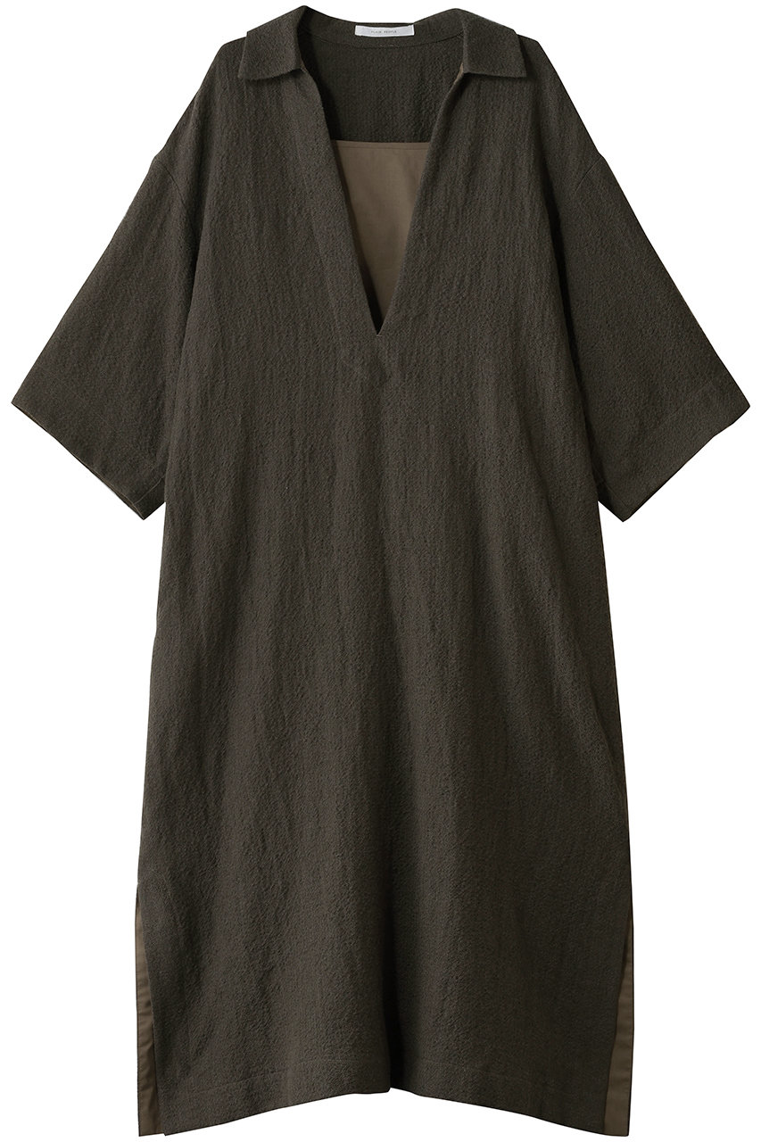 PLAIN PEOPLE ウールリネンコットンワッシャーカフタンドレス (カーキグレー, F) プレインピープル ELLE SHOP PLAIN PEOPLE ウールリネンコットンワッシャーカフタンドレス (カーキグレー, F) プレインピープル ELLE SHOP