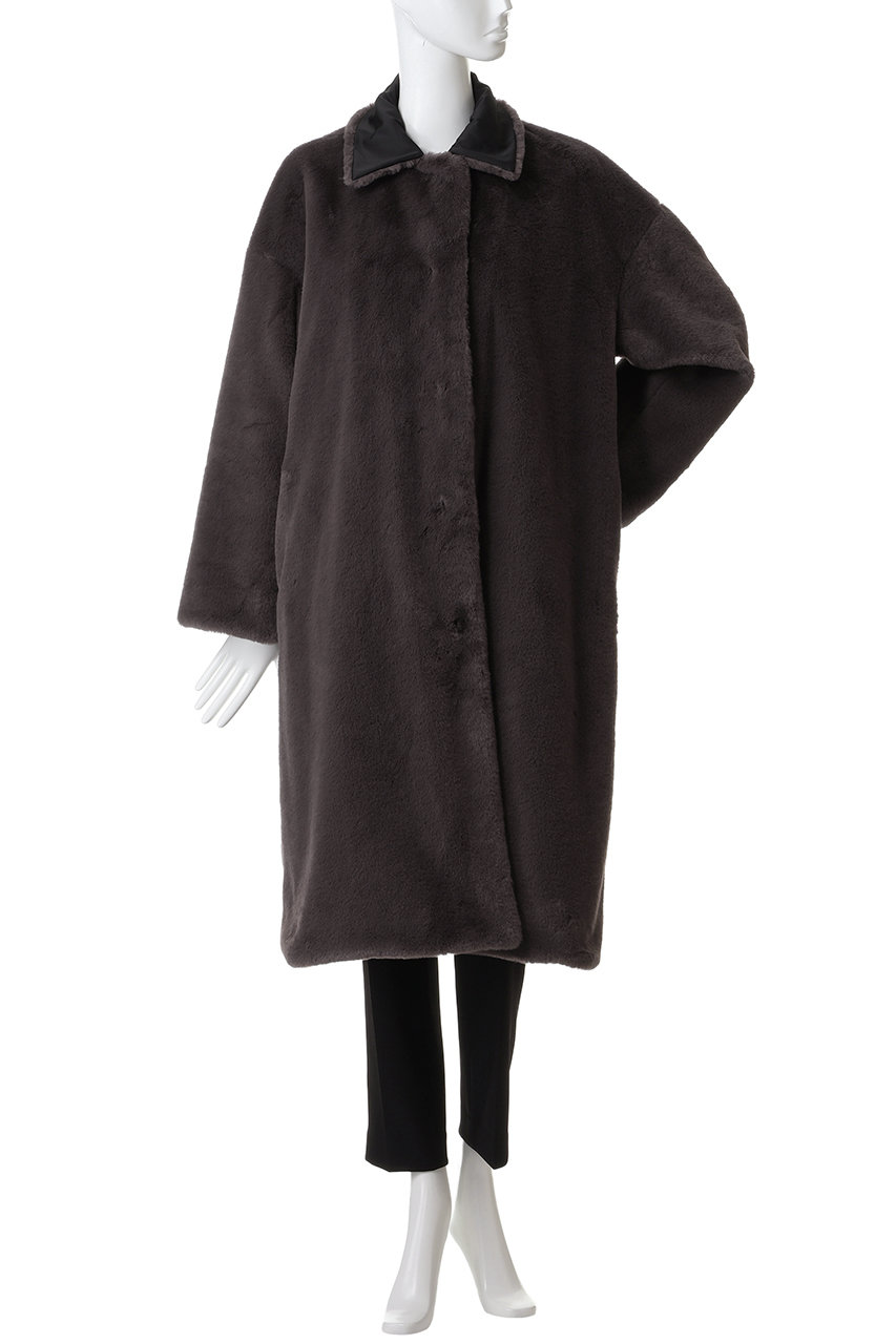 PLAIN PEOPLE(プレインピープル)｜リバーシブルタフタコート/ブラック