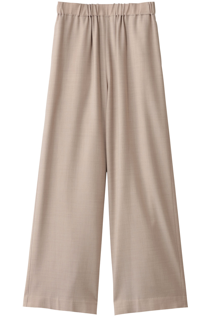 PLAIN PEOPLE フレックスウールサキソニーストレートパンツ (ベージュ, 2) プレインピープル ELLE SHOP