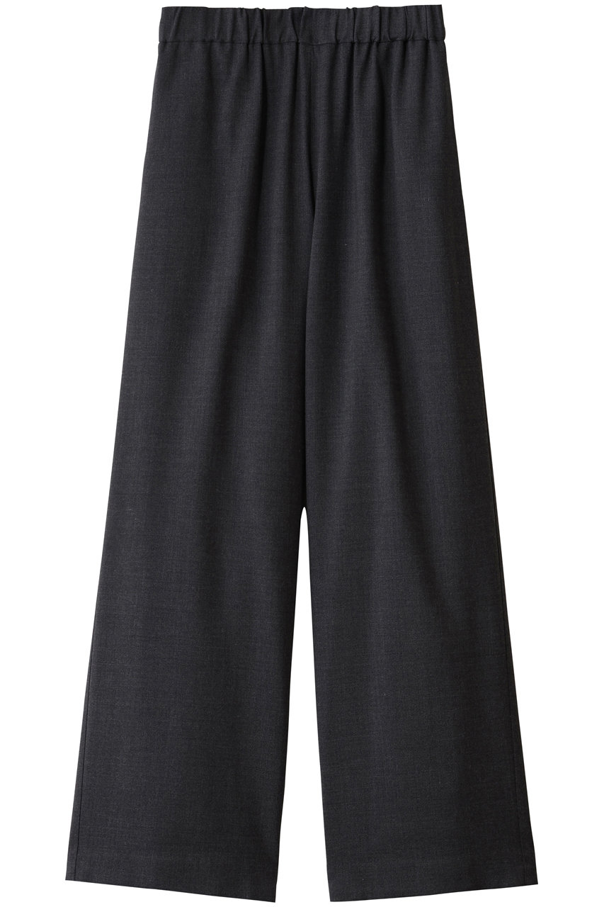 PLAIN PEOPLE フレックスウールサキソニーストレートパンツ (チャコールグレー, 3) プレインピープル ELLE SHOP