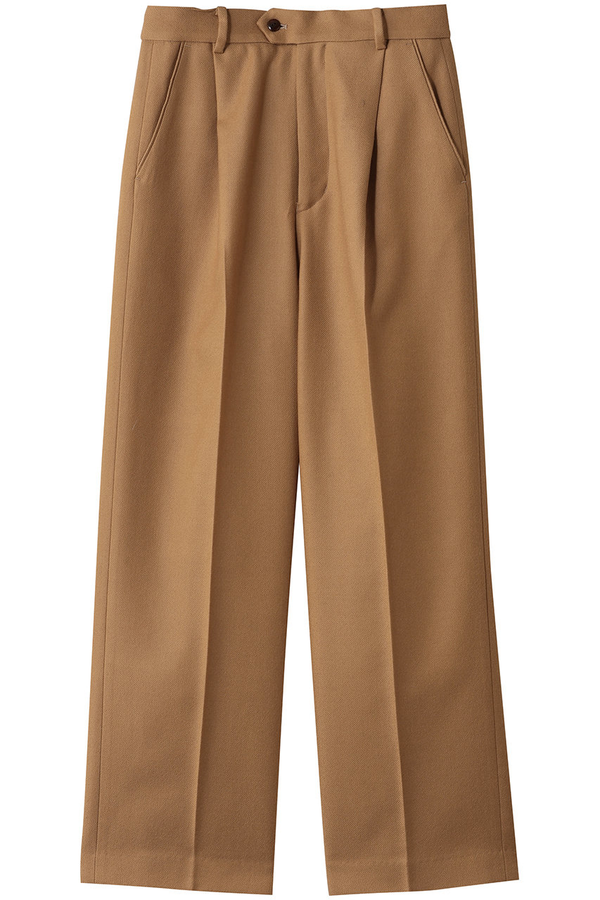 プレインピープル/PLAIN PEOPLEのウールボタニークリアテーパードパンツ(ベージュ/A1553FP 502)