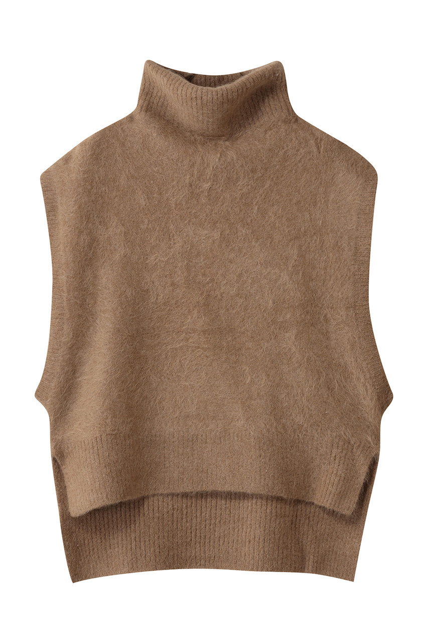 プレインピープル/PLAIN PEOPLEのMONAアルパカニュアンスネックニットベスト(ベージュ/A1553KSW545)