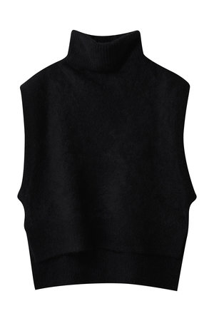 プレインピープル/PLAIN PEOPLEのMONAアルパカニュアンスネックニットベスト(110300/110301)