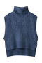MONAアルパカニュアンスネックニットベスト プレインピープル/PLAIN PEOPLE ブルー