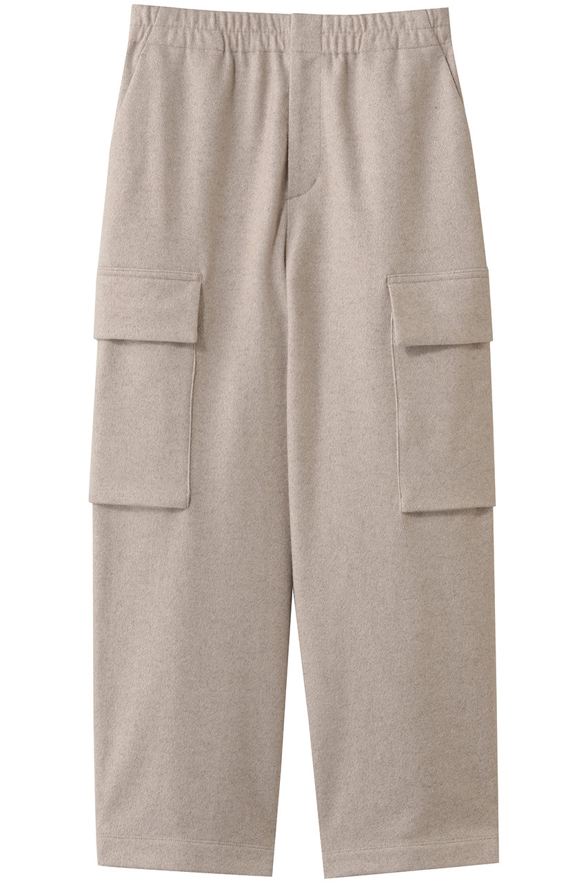 プレインピープル/PLAIN PEOPLEのマットフィニッシュウールジャージカーゴパンツ(オフホワイト/A1561UP 014)