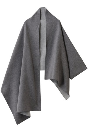 プレインピープル/PLAIN PEOPLEのウールカシミヤダブルクロスジャージ片袖ストール(140100/140101)