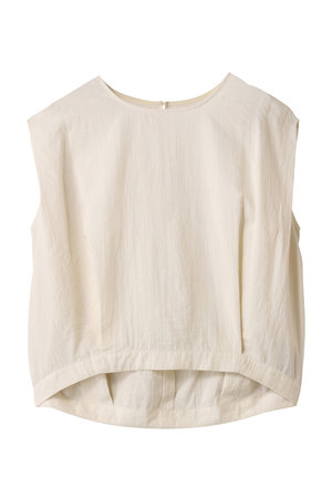 プレインピープル/PLAIN PEOPLEのダブルガーゼコクーンシルエットショート丈トップス(110400/110402)