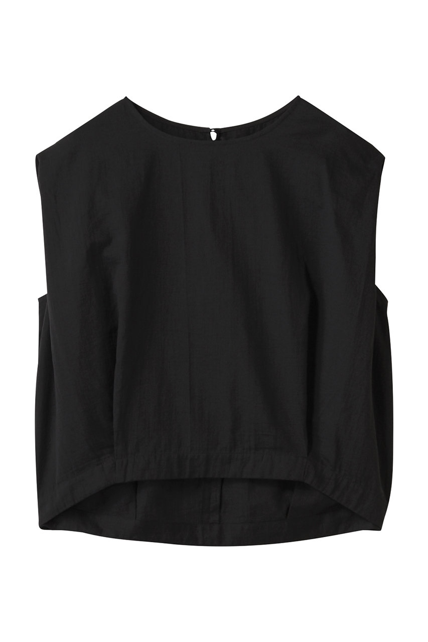 PLAIN PEOPLE ダブルガーゼコクーンシルエットショート丈トップス (ブラック, F) プレインピープル ELLE SHOP PLAIN PEOPLE ダブルガーゼコクーンシルエットショート丈トップス (ブラック, F) プレインピープル ELLE SHOP