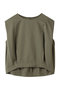 ダブルガーゼコクーンシルエットショート丈トップス プレインピープル/PLAIN PEOPLE カーキ