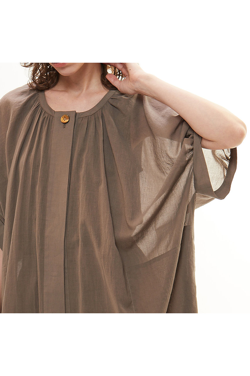 PLAIN PEOPLE(プレインピープル)｜ボイルクルーネックドレス/トープ の