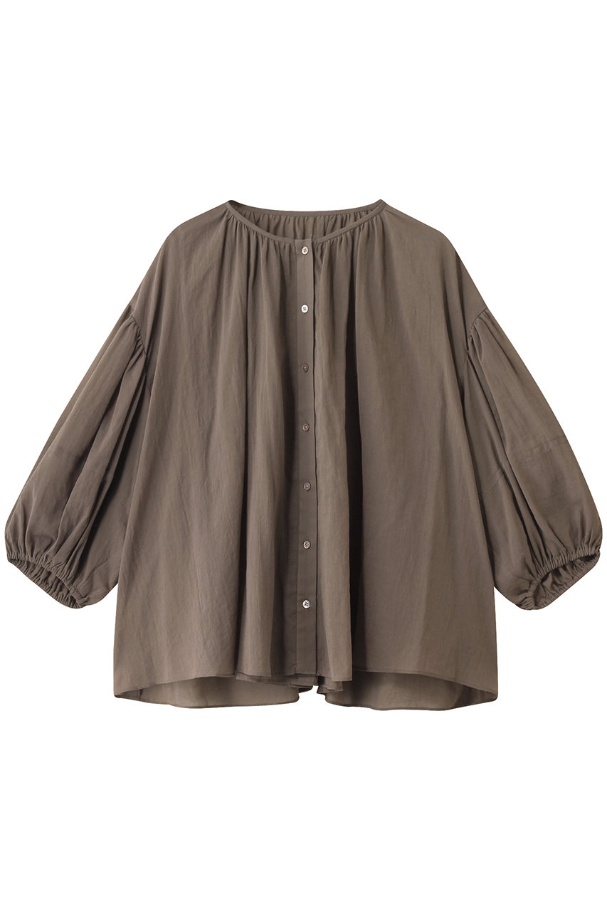 プレインピープル/PLAIN PEOPLEのボイルギャザーブラウス(トープ/A1553FB 110)