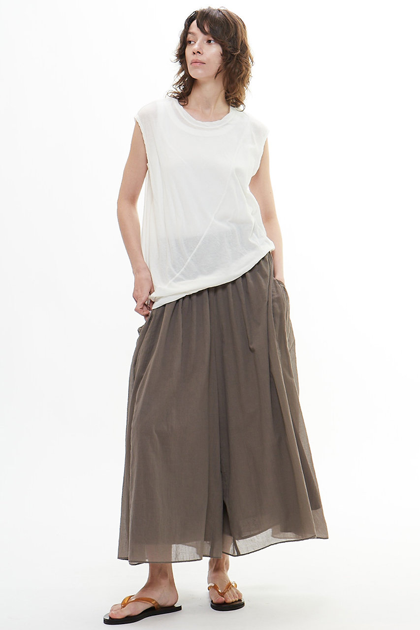 PLAIN PEOPLE ボイルギャザースカート風パンツ (トープ, 4) プレインピープル ELLE SHOP PLAIN PEOPLE ボイルギャザースカート風パンツ (トープ, 4) プレインピープル ELLE SHOP
