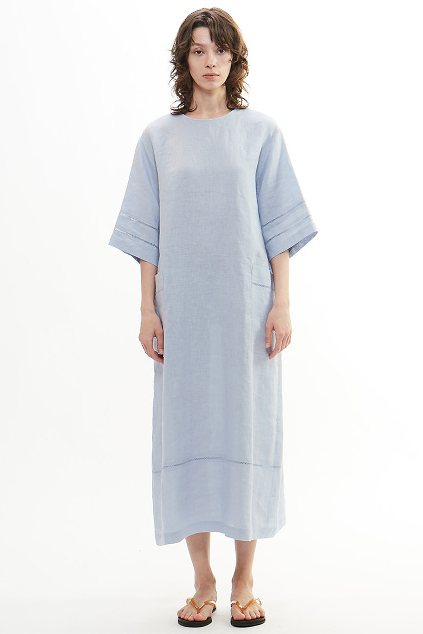 PLAIN PEOPLE キャンブリックリネンダブルピコット刺繍ワンピース (サックス, 2) プレインピープル ELLE SHOP PLAIN PEOPLE キャンブリックリネンダブルピコット刺繍ワンピース (サックス, 2) プレインピープル ELLE SHOP