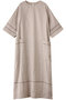 キャンブリックリネンダブルピコット刺繍ワンピース プレインピープル/PLAIN PEOPLE ライトベージュ