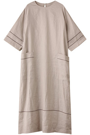 プレインピープル/PLAIN PEOPLEのキャンブリックリネンダブルピコット刺繍ワンピース(110500/110503)