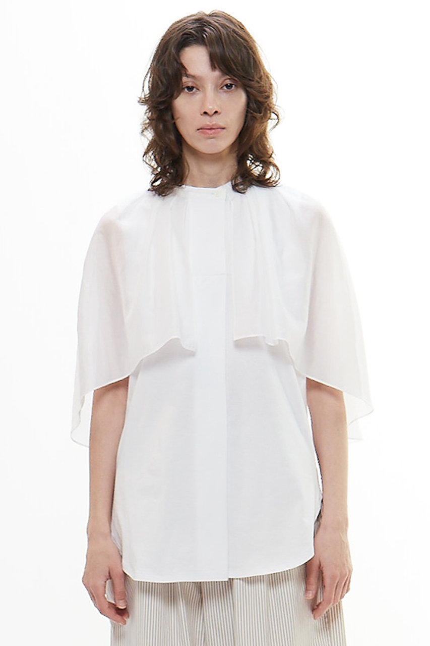 PLAIN PEOPLE サイロプレミアムドッキングブラウス (ホワイト, F) プレインピープル ELLE SHOP PLAIN PEOPLE サイロプレミアムドッキングブラウス (ホワイト, F) プレインピープル ELLE SHOP
