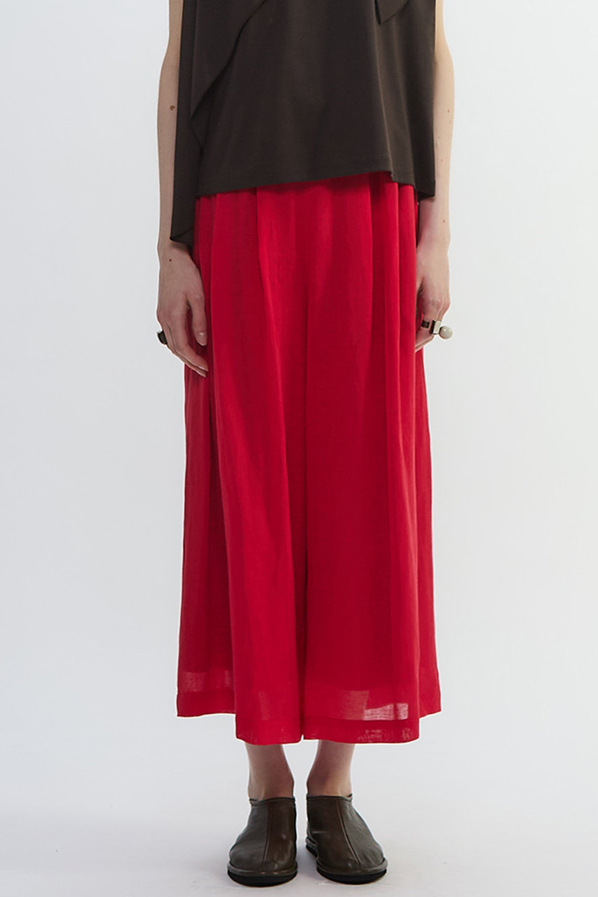 PLAIN PEOPLE ナチュラルリネンガーゼワイドクロップドパンツ (レッド, 2(S)) プレインピープル ELLE SHOP PLAIN PEOPLE ナチュラルリネンガーゼワイドクロップドパンツ (レッド, 2(S)) プレインピープル ELLE SHOP