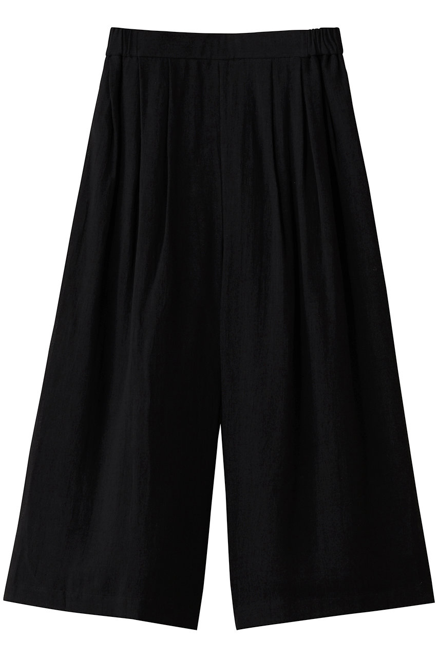 PLAIN PEOPLE ナチュラルリネンガーゼワイドクロップドパンツ (ブラック, 2(S)) プレインピープル ELLE SHOP PLAIN PEOPLE ナチュラルリネンガーゼワイドクロップドパンツ (ブラック, 2(S)) プレインピープル ELLE SHOP