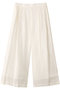 ナチュラルリネンガーゼワイドクロップドパンツ プレインピープル/PLAIN PEOPLE オフホワイト